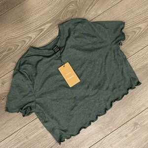 Shein Crop Top Green